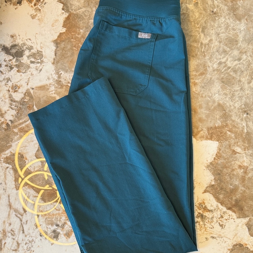 Figs Teal/Deep Teal Scrub Pants Livingston